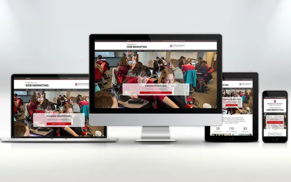 Standard site template showing on various devices